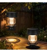 Solar Lanterns Outdoor Waterproof Hanging Lights, Upgraded Dual Solar &amp; USB Charging, Adjustable ...