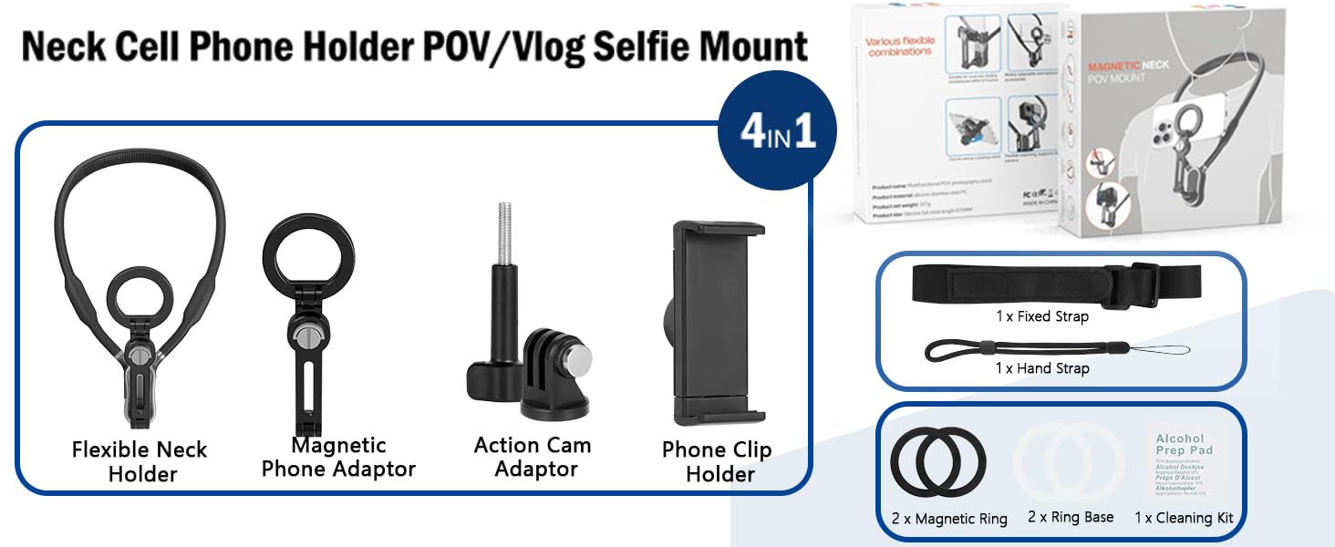  Magnetic Neck Phone Holder