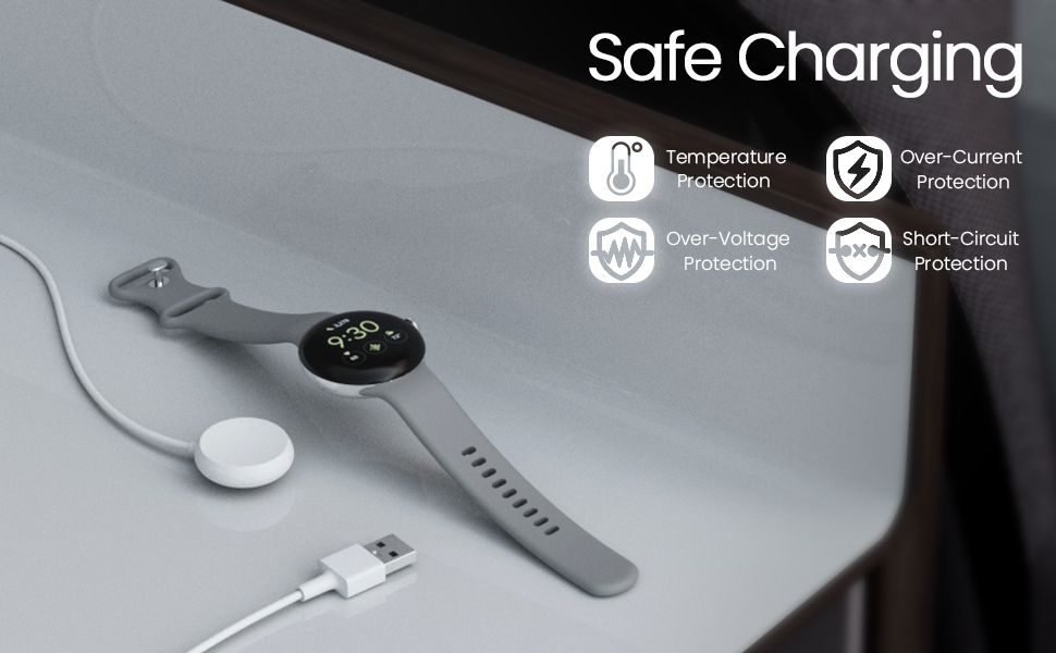 Charging Cable Google Pixel Watch Charger 3.3Ft Charging Stand for Google Pixel Watch White
