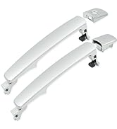 Anumit Exterior Door Handle, 2PCS Front Driver and Passenger Side Outside Door Handle for Nissan ...