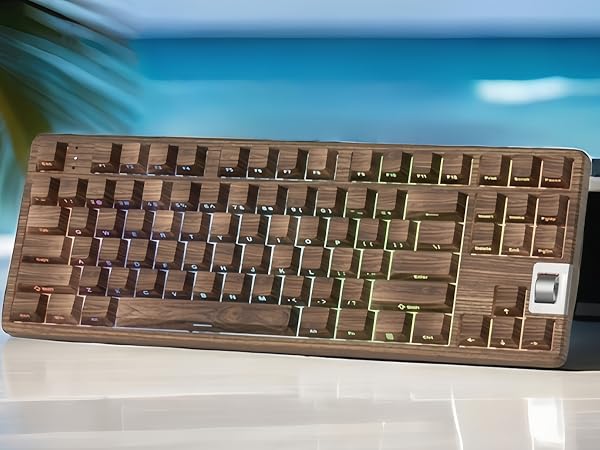 womier wood keyboard