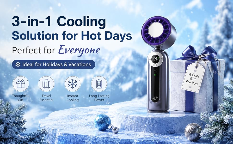 3-in-1 CoolingSolution for Hot DaysPerfect for Everyone