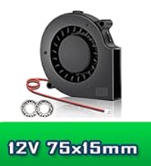 WDERAIR 12V Mini Turbo Fan 75mm x 15mm 2Pin DC Brushless Blower Fan for Humidifier?Helmet