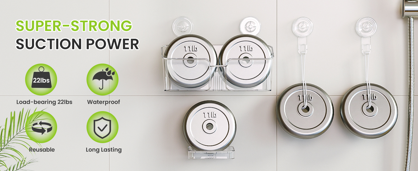 LUXEAR Shower Caddy Suction Cup