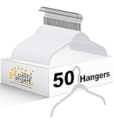 Quality Hangers Clothes Hangers 50 Pack - Non-Velvet Plastic Hangers for Clothes -Heavy Duty Coat...