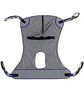 Patient Aid Full Body Mesh Commode Patient Lift Sling, 95 to 135 lbs Weight Capacity, Ideal for C...