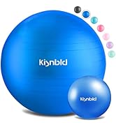 kisnbld Exercise Ball, Extra Thick Yoga Ball for Workout Pregnancy Stability, 4 Sizes Anti-Burst ...