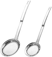Hvanam Kitchen Skimmer Strainers Stainless Steel Mesh Colanders Food Strainers Set Fine Mesh Siev...