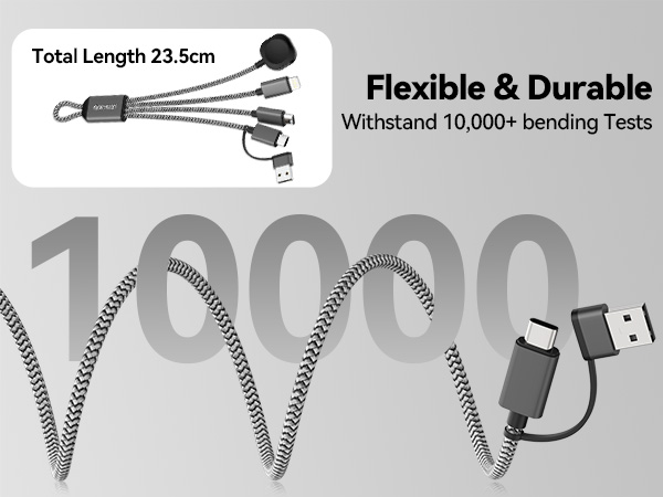 Nylon Braided Multi Charger Cable