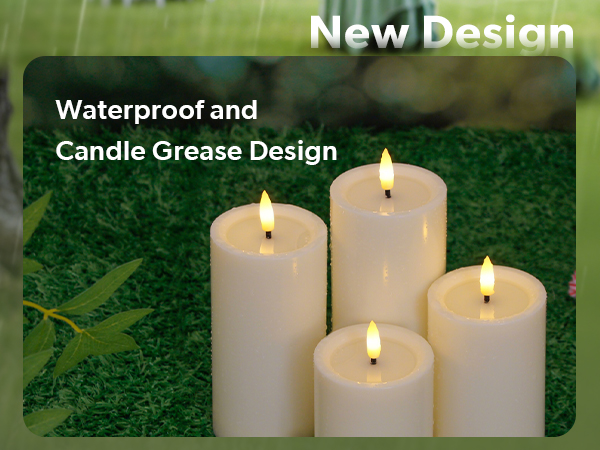 waterproodf flameless candles