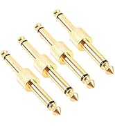 Devinal Professional Guitar Pedal Coupler, 1/4 inch TS Guitar Effects Pedal to Pedal Connector St...