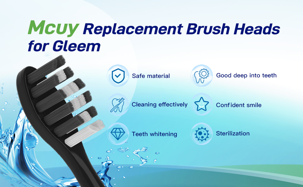 gleem toothbrush heads