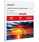 Koala Glossy Thin Inkjet Paper 8.5x11 Inches 100 Sheets Compatible with Inkjet Printer Use DYE IN...