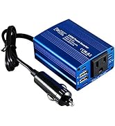 FOVAL 150W Power Inverter for Vehicles 12V DC to 110V AC Converter Car Adapter for Plug Outlet wi...