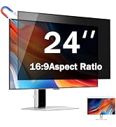 24 Inch Magnetic Computer Privacy Screen for 16:9 Widescreen Monitor, Removable Privacy Screen An...