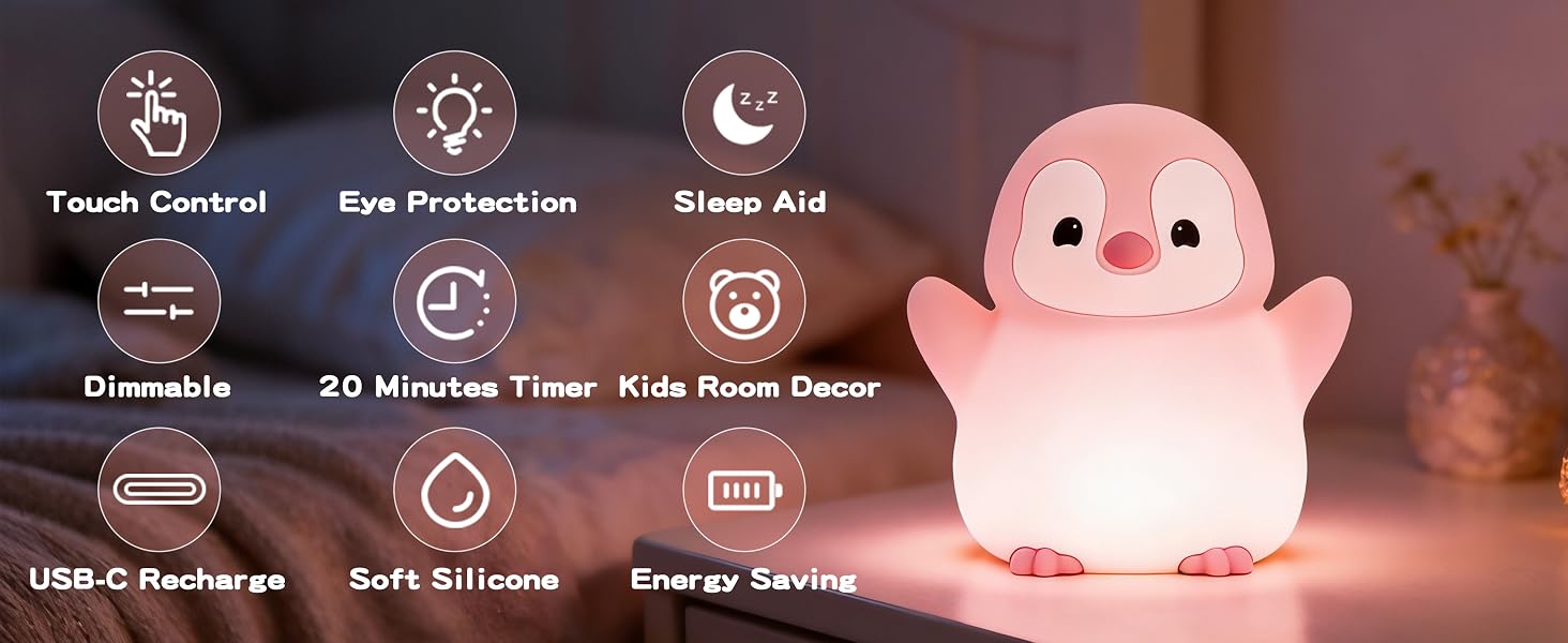 penguin night light