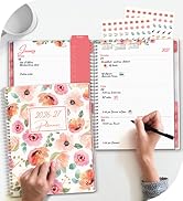 CRANBURY 2026-2027 Academic Planner 8.5x11, July 2026 to June 2027, Floral Theme