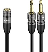 J&amp;D 3.5 mm to 2X 3.5 mm Cable, Gold Plated Joint Copper Shell Heavy Duty 3.5mm 1/8 inch TRS Femal...