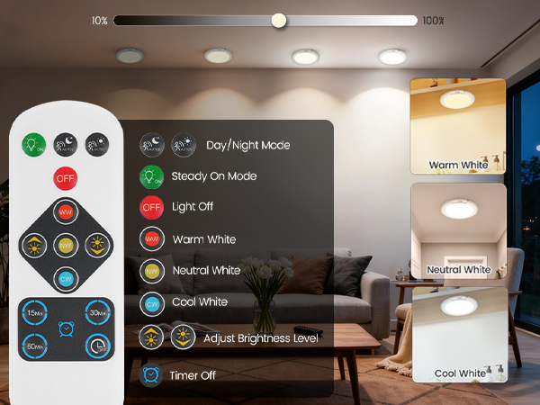 wireless ceiling light with remote