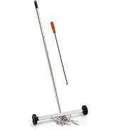 Magnetic Sweeper Pickup Tools set of 2 - Yard Heavy-Duty Magnet Sweeper with Telescoping Holder a...