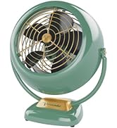 Vornado VFAN Vintage Air Circulator Fan, 3 Speeds, Metal Construction, Adjustable Airflow, Green
