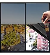 Heat Control Window Film with Tools, Window Tint Sun Blocking Blackout and UV Protection, one-Way...