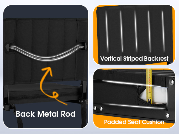 Halituny Stadium Seat for Bleachers with Back Support