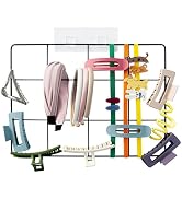 Adhesive Claw Clip Holder - Metal Grid Construction Wall Hanging Display Organizer for Pins Hairb...