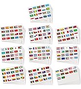 Hooqict 960 Pieces World Flag Stickers 192 Country Flags of The World Mini Flags Passport Sticker...