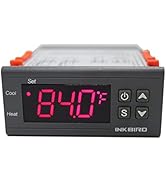 Inkbird Dual Stage DV 12V Digital Temperature Controller Fahrenheit Thermostat Heating and Coolin...