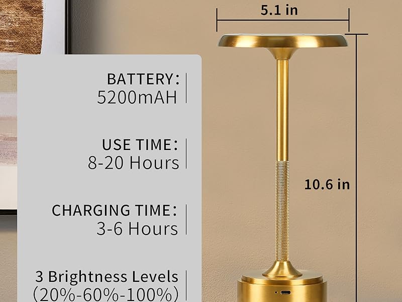 table lambattery powered lampp