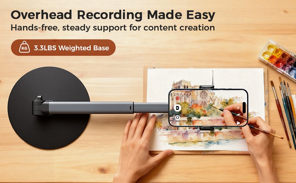 overhead phone mount overhead tripod for iphone phone stand for recording phone stand desk tripod