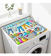 Nuxovilar Checkered Pattern Dryer Cover for the Top, Non-slip Washer &amp; Dryer Protector, 23.62"x19...