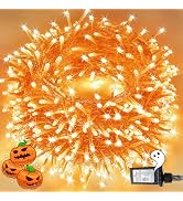 240LED 88Ft Connectable String Lights Indoor Outdoor Clear Wire | Orange | Twinkle Fairy Light Pl...