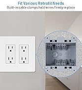 LEONLITE Old Work Electrical Outlet Box, Ultra-deep 25 Cubic Inch Device Box, PVC Electrical Junc...
