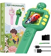 Microscope for Kids Gifts Toys Science, Mini Handheld Digital Pocket Microscope Requiring Direct ...