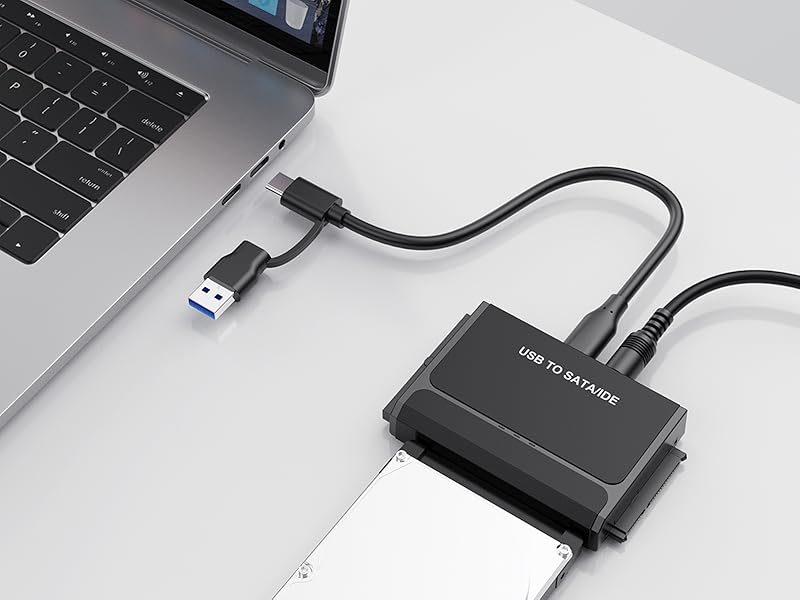 Hard drive reader is widely compatible with Windows, Mac OS, and Linux. Just plug and play!