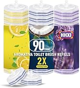HHXI 90Ct Aromative Toilet Brush Refills,Toilet Bowl Cleaner Refills,Double-Layer Cleaning Pads A...