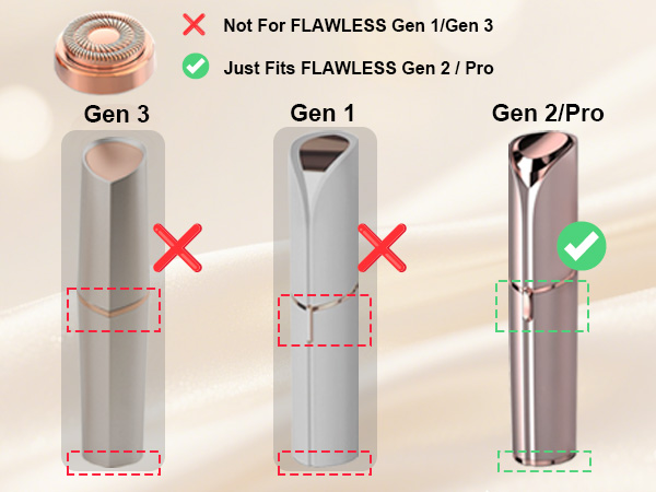flawless replacement heads gen 2