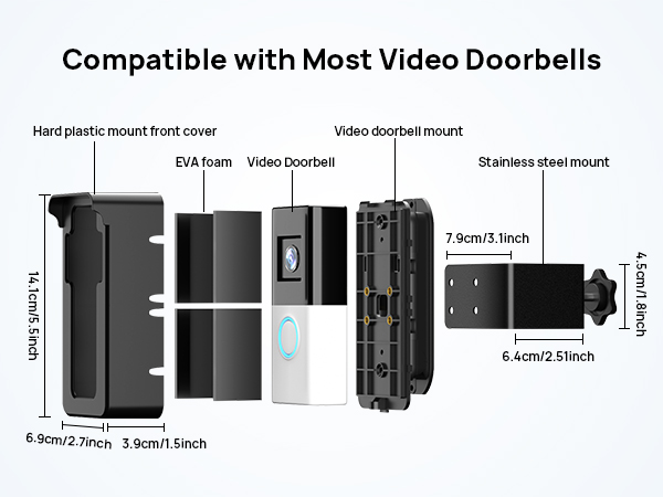 ring doorbell holder for apartment door