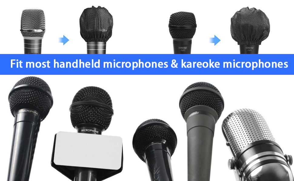 Fit most handheld microphones