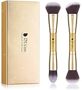 DUcare Makeup Brushes Duo End Foundation Powder Buffer and Contour Synthetic Cosmetic Tools 2Pcs ...