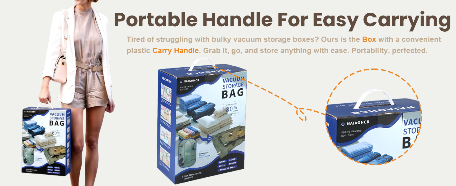 vacuum storage bags with portable handle