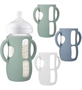 BUSOHA 3 Pack Silicone Sleeves for Avent Baby Bottles - Anti Breakage Baby Bottle Holder with Han...