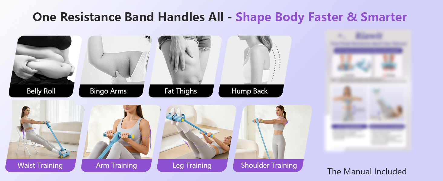 Upgraded Pedal Resistance Band with Handle