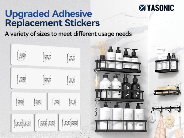 shower caddy adhesive replacement