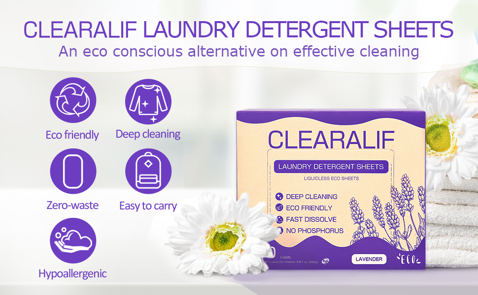 CLEARALIF laundry detergent sheets