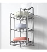 Bernkot 3 Tier Soap Bar Holder, 304 Stainless Steel Soap Dish for Bathroom, Removable Sponge Rack...