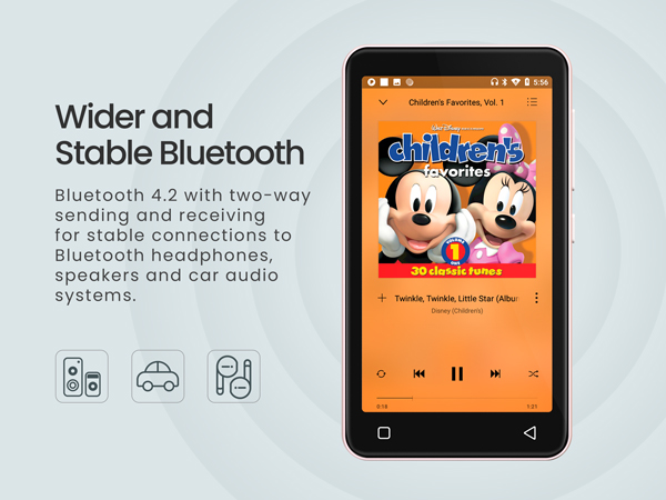 mp3 player with bluetooth spotify