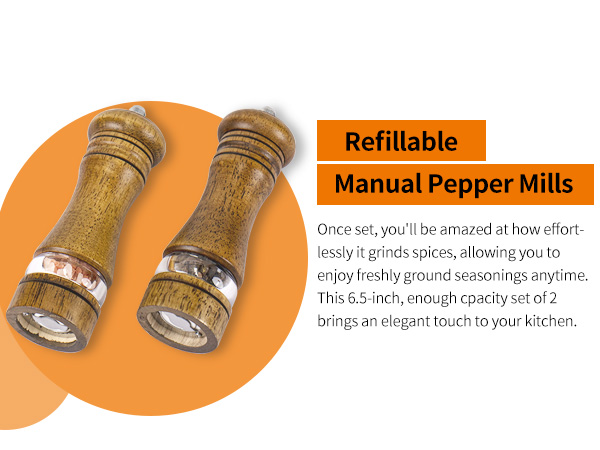 pepper mill 6.5 inches